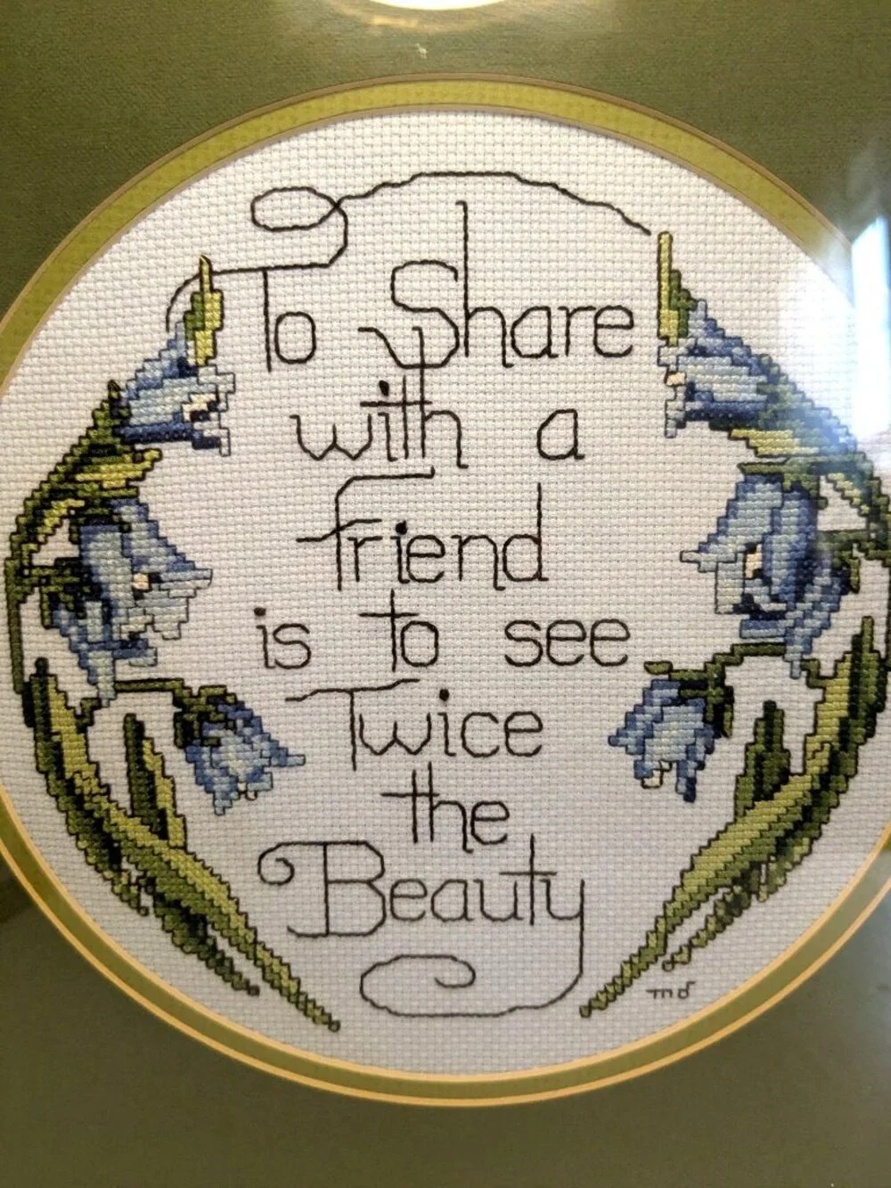 Vtg.1992 Framed Cross Stitch 